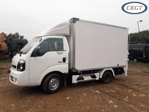 Xe tải K200 thùng kín composite gắn bửng nâng hạ | CKGT