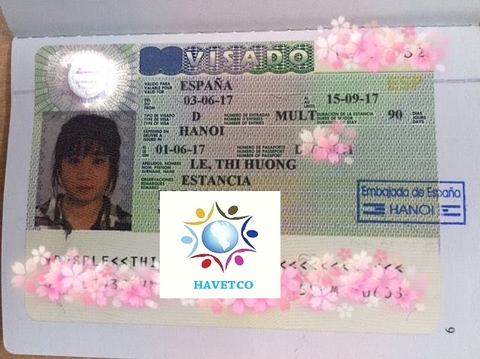 Chúc mừng em Lê Thị Hường đã nhận được visa sang Tây Ban Nha du học kỳ tháng 6/2017