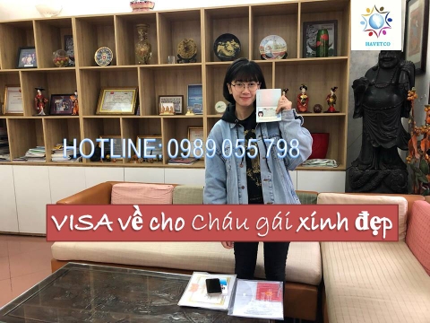 TẤM VISA ĐẦU NĂM 2019 CHÚC MỪNG BẠN HOÀNG YẾN - VISA DU HỌC PHÁP