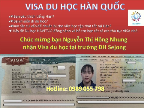 TUYỂN SINH DU HỌC HÀN QUỐC KỲ NĂM 2019.