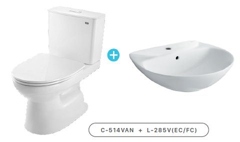 Combo Bàn Cầu 2 Khối C-514VAN + Lavabo L-285V