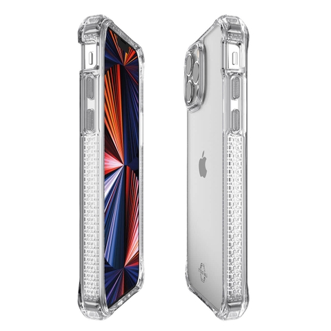 ỐP LƯNG KHÁNG KHUẨN VÀ CHỐNG SỐC QUÂN SỰ ITSKINS (PHÁP) HYBRID CLEAR DROP SAFE 3M/10FT IPHONE 13 SERIES