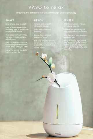 MÁY XÔNG TINH DẦU MIPOW VASO 2.0 AROMA CÔNG NGHỆ ÂM THANH THƯ GIÃN