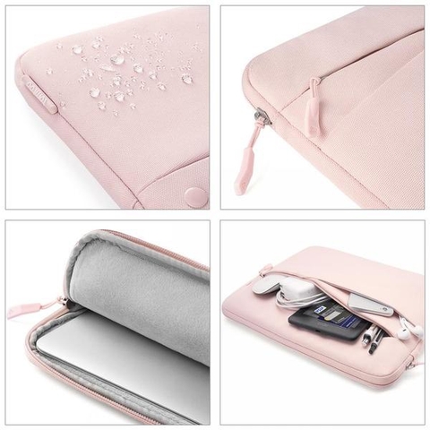 TÚI CHỐNG SỐC TOMTOC (USA) STYLE MACBOOK 14″, MACBOOK AIR/RETINA 13” PINK