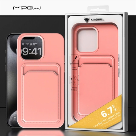 ỐP LƯNG MIPOW IPHONE 15 PRO MAX CARD BAG TPU LEATHER CASE