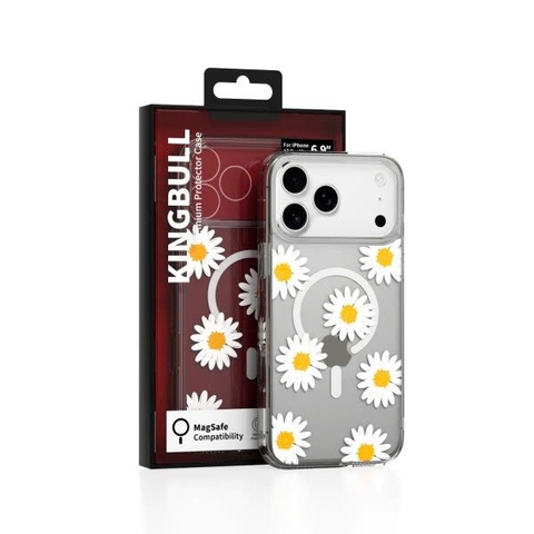 Ốp Lưng Magsafe Mipow Kingbull ViralX iPhone 17 Pro Max White Daisy