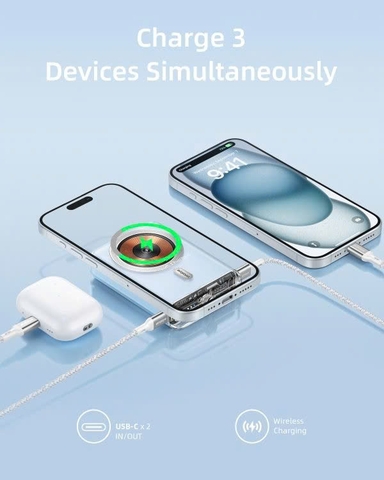 SẠC DỰ PHÒNG HÍT TỪ TÍNH INNOSTYLE TRANSIMAG 15W (WIRELESS) PD 20W 10000 mAh – IQ20