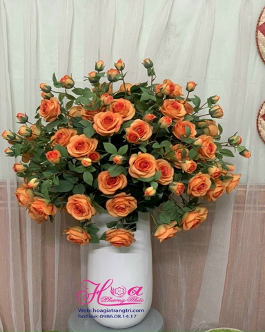 Hoa giả-Hoa hồng cắm bình để bàn