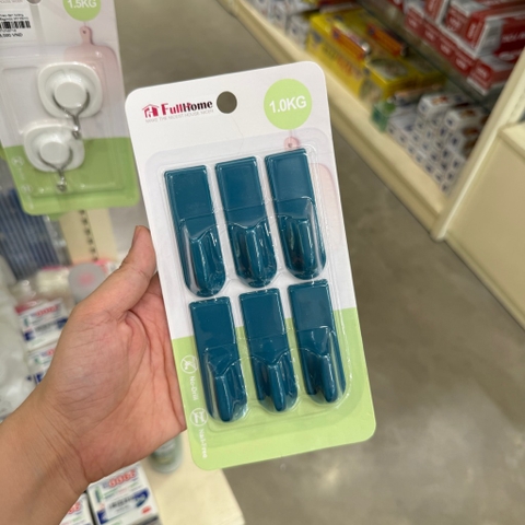 Bộ 6 móc treo dán tường 1kg/móc Fullhome HY92006