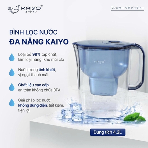 Bình lọc nước đa năng Kaiyo 4.2L