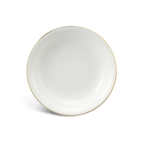Đĩa sâu Jasmine - viền chỉ vàng 23cm