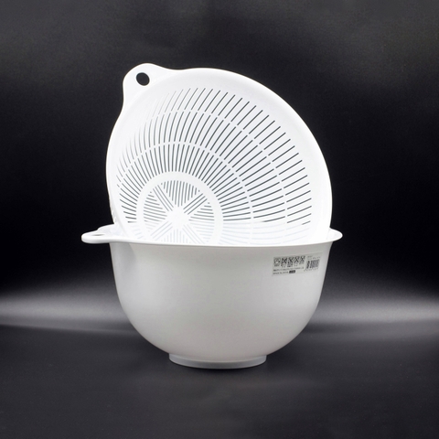 Bộ chậu rổ 1.5L màu trắng hàng Nhật