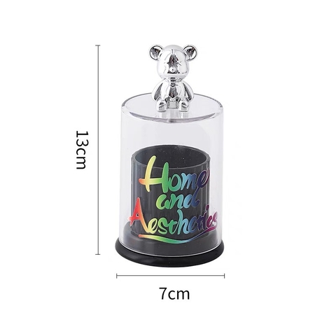 Hộp tăm trong nắp gấu bạc