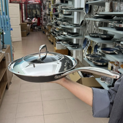 Chảo Paella imat Hybid 28 tráng gốm đen BC-VT-28PP