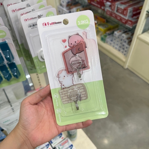 Bộ 2 móc treo dán tường Fullhome 3kg/móc HY79123