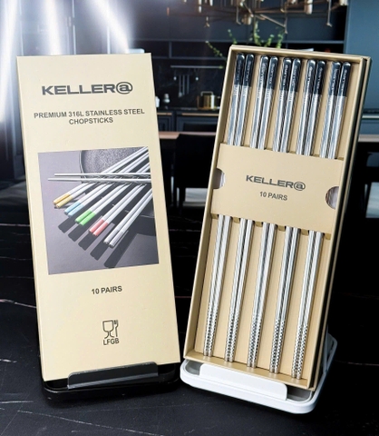Hộp đũa inox cao cấp KELLER DD162