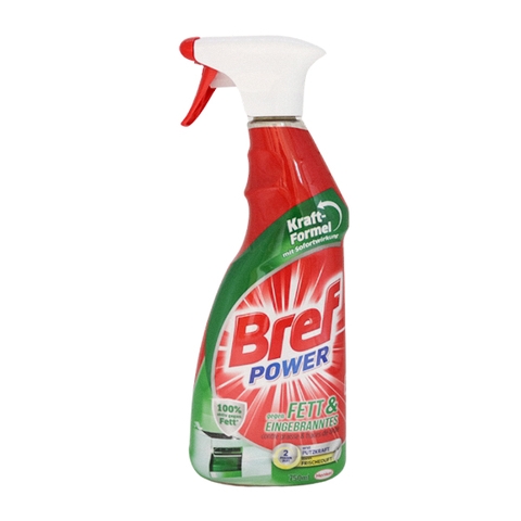 Xịt tẩy dầu mỡ đa năng Bref Power 750ml