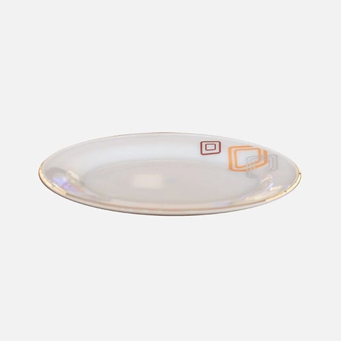 Đĩa oval Opal Kẻ vuông 30cm - 960AS
