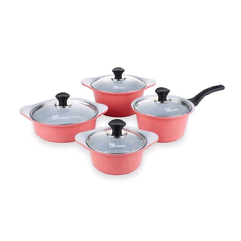 Bộ 4 Nồi V-Line Ecoramic Hàn Quốc đáy từ ESET-4IH (18,20,22,24cm)