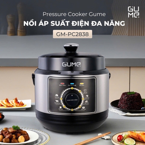 Nồi áp suất Gume 6L GM-PC2838 (lòng inox)