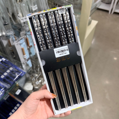 Set 5 đôi đũa inox hoa anh đào