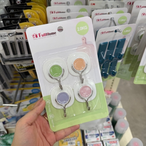 Bộ 4 móc treo dán tường Fullhome 2kh/móc HY90185