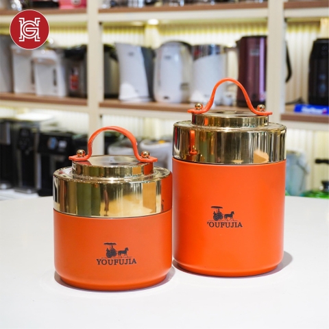 Cặp lồng inox quai da 1.8L
