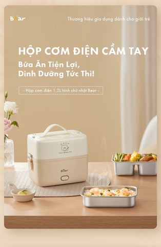 Hộp cơm điện Bear hai tầng SB-HC12L(4H12C)