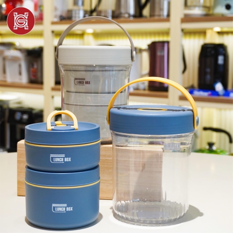 Cặp lồng inox 1040ml 6655 ( 2 ngăn 420+620ml)
