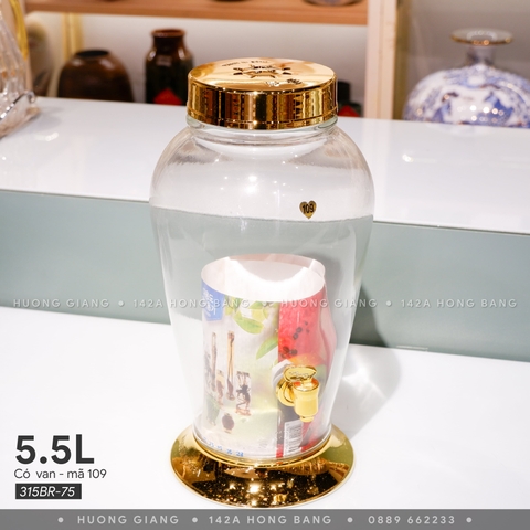 Bình rượu có van mã 109 5.5L