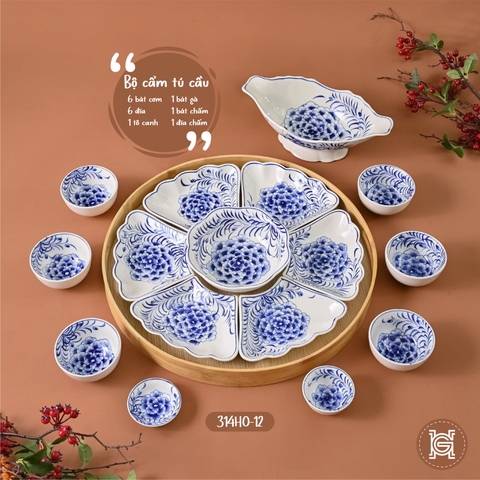 Bộ mặt trời cẩm tú cầu + đĩa gà