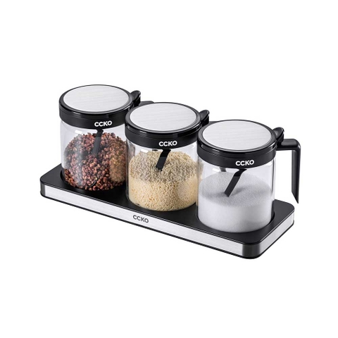 Bộ gia vị CCKO 3 món thủy tinh CK9984