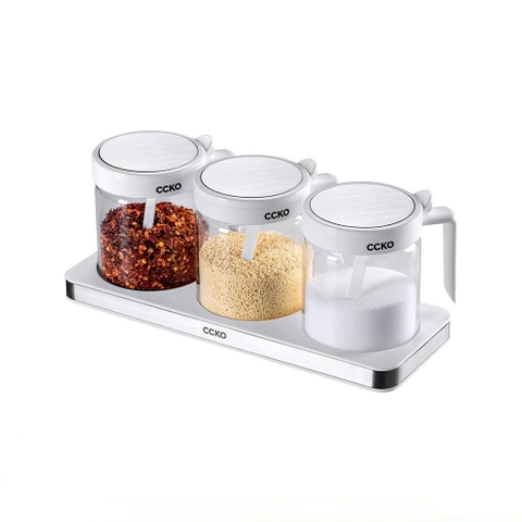 Bộ gia vị CCKO 3 món thủy tinh CK9984