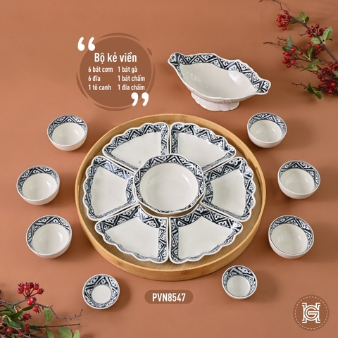 Bộ mặt trời kẻ viền + đĩa gà