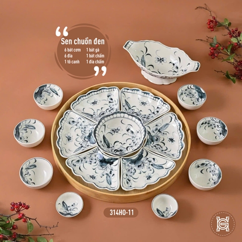 Bộ mặt trời sen chuồn 45 đĩa gà