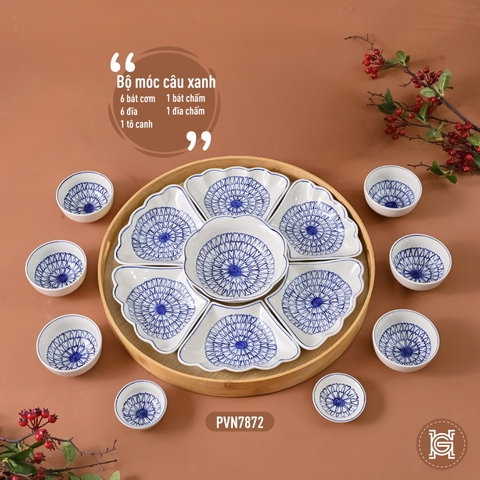 Bộ mặt trời hoa móc câu xanh 45