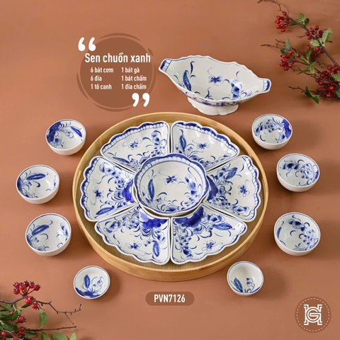 Bộ mặt trời sen chuồn 45 đĩa gà