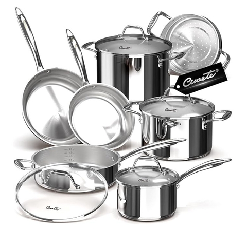Bộ nồi inox cao cấp Ciwete 7M