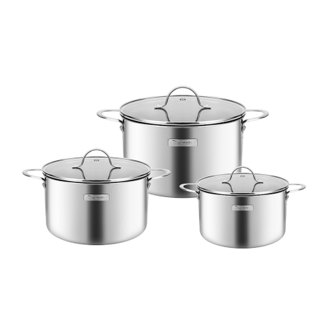 Bộ nồi inox nguyên khối Elmich basic EL2475 (size 16,20,26cm)