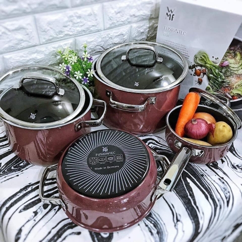 Bộ nồi WMF FUSIONTEC MINERAL POT SET (3 nồi + 1 quánh)
