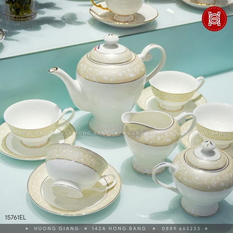 Bộ tách trà Sứ Xương 15 món 200-1200ml 15761EL