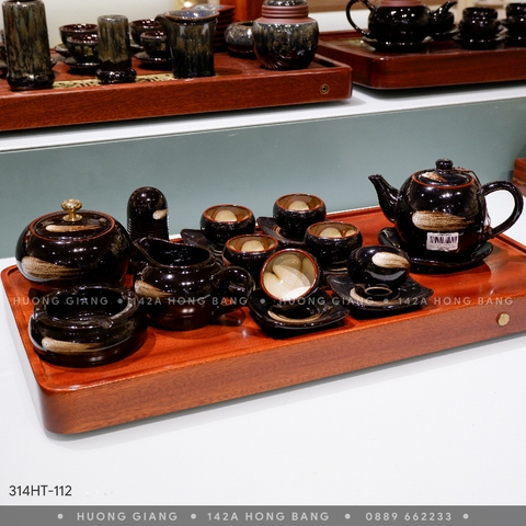 Bộ ấm chén quả dưa xước hoa +PK