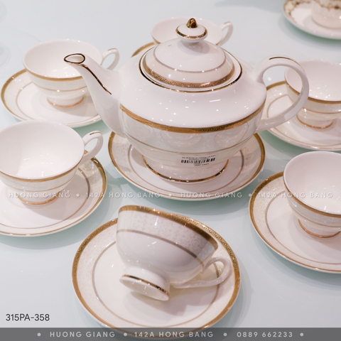 Bộ tách trà Sứ Xương 14 món 80-980ml 148405