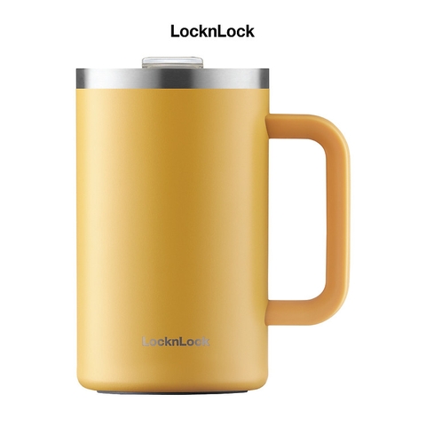 Ca nước giữ nhiệt Lock&Lock Flat Table Mug 730ml vàng LHC4320YEL