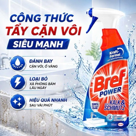 Xịt vệ sinh chống cặn canxi và bụi bẩn BREF POWER TR66