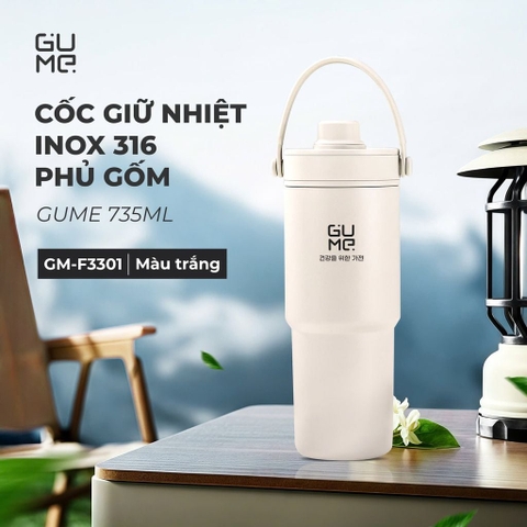Bình giữ nhiệt inox 316 phủ gốm Gume 735ml