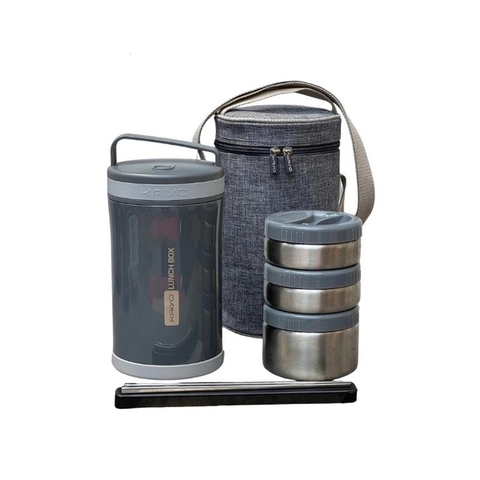 Hộp cơm giữ nhiệt Kaiyo, màu ghi đá KVL170N 1700ml