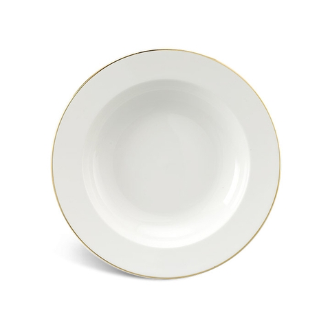 Đĩa súp 20cm Jas viền chỉ vàng