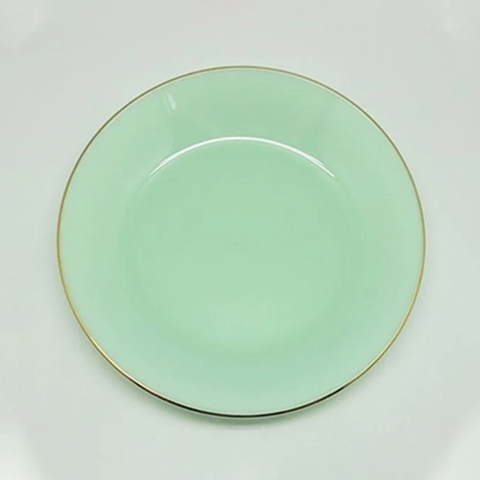 Đĩa sâu Opal Xanh ngọc 22cm - 317CJ