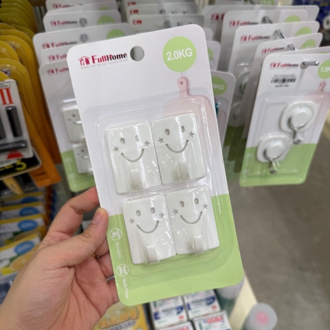 Bộ 4 móc treo dán tường Fullhome 2kg/móc HY92428